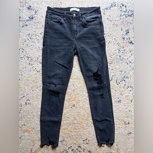 Flying Monkey Black Distressed Skinny Jeans